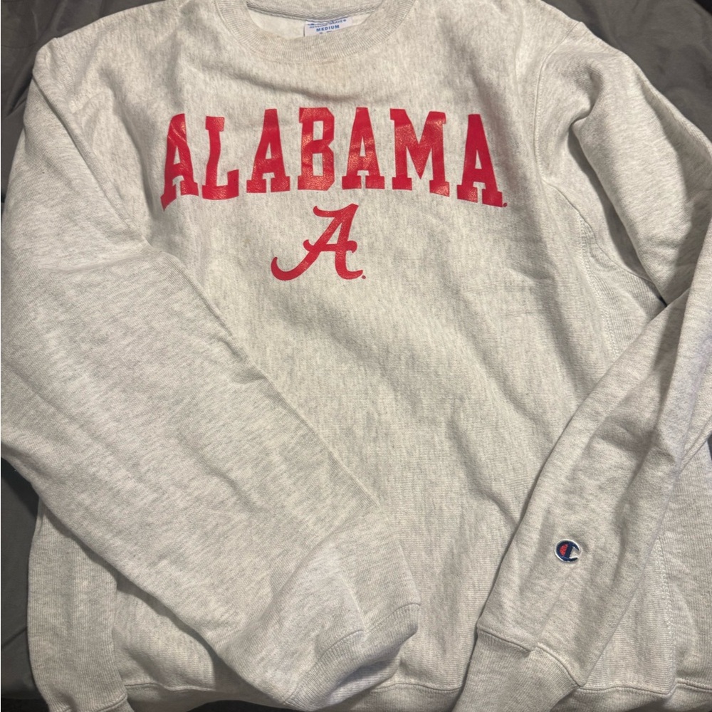 Champion Heather Gray Alabama Crewneck